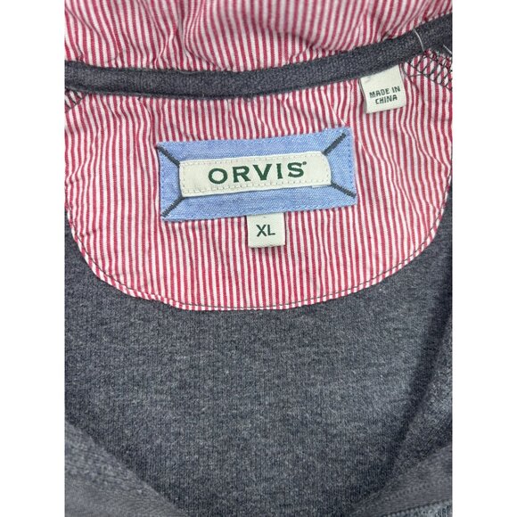 Orvis Womens Charcoal Quarter-Zip Pullover Sweater XL - Picture 4 of 6